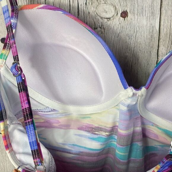 Spanx by Sara Blakey Ruched Tankini Top Size M  B - Picture 9 of 10